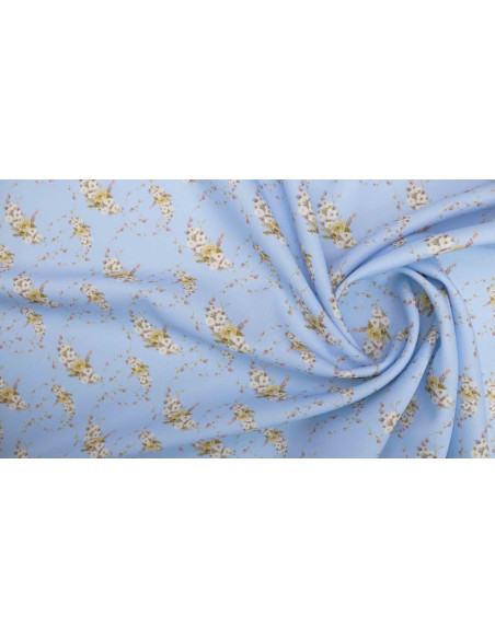 Stretch Celeste Flor Van Gogh - Imagen 4