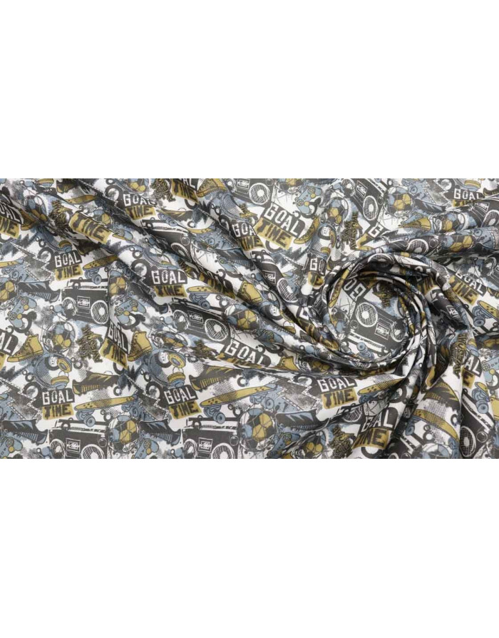 Algodón Goal Time White Aguamarina - Imagen 3