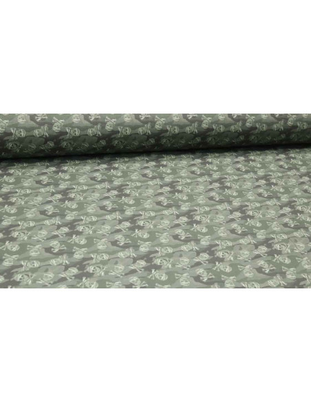 Algodón Pirata Calavera Militar