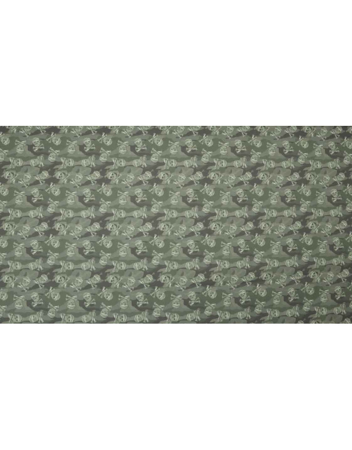 Algodón Pirata Calavera Militar