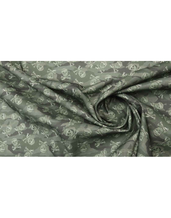 Algodón Pirata Calavera Militar