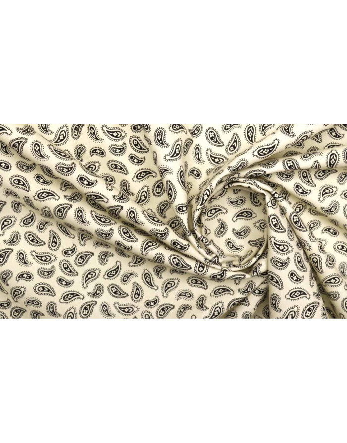 Popelín Algodón Beige Cachemiras