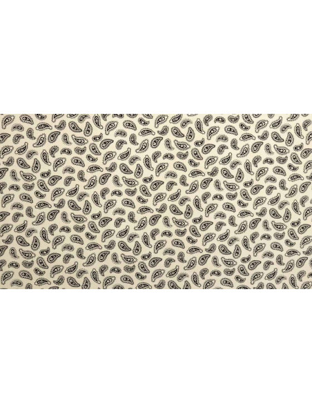 Popelín Algodón Beige Cachemiras Popelín Algodón Beige Cachemiras