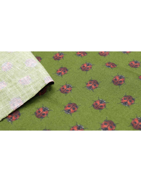 Algodón Mariquitas Caqui
