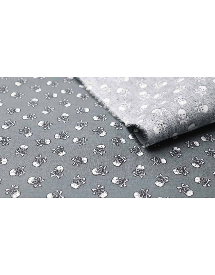 Algodón Gris Skull Mini - Imagen 4