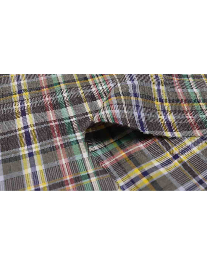 Algodón Cuadros Yogo Marrón