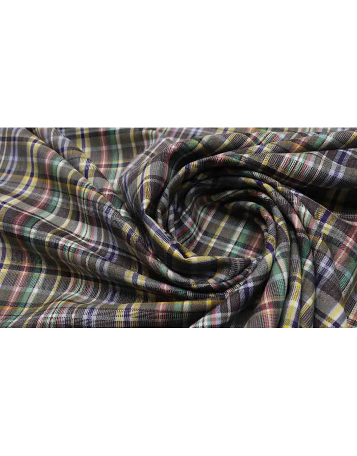 Algodón Cuadros Yogo Marrón