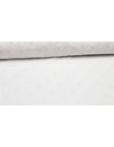 Batista Suiza Organdizada Panete Rosa - Imagen 1