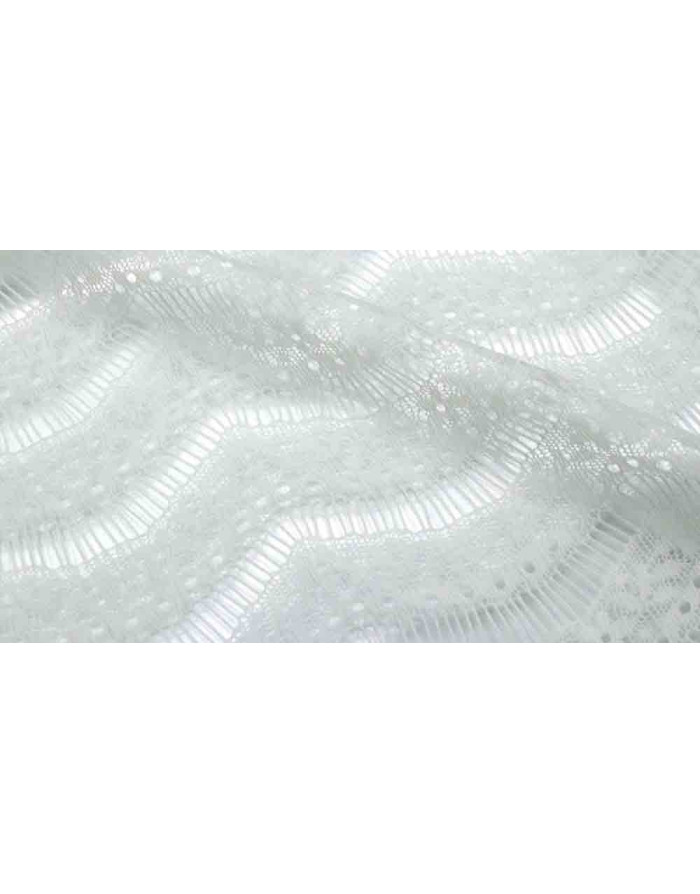 Encaje Caido Blanco Roto Ondas