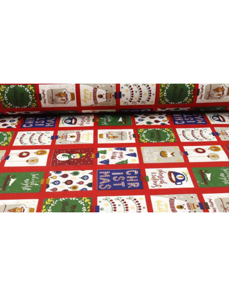 Loneta Navidad PatchWork Postal - Imagen 1