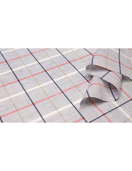 Tela Cuadros Rayas Rojas - Imagen 2