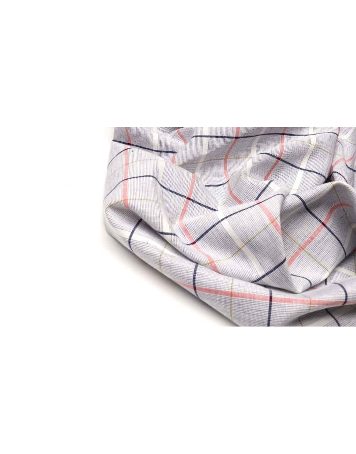 Tela Cuadros Rayas Rojas - Imagen 3