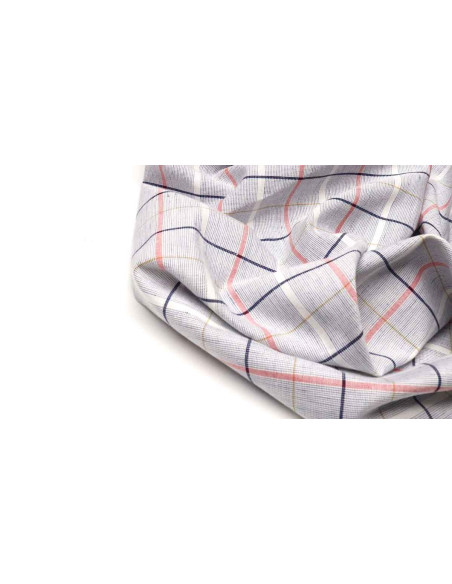 Tela Cuadros Rayas Rojas - Imagen 3