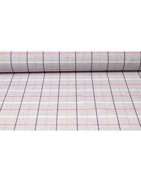 Tela Cuadros Rayas Rojas - Imagen 1