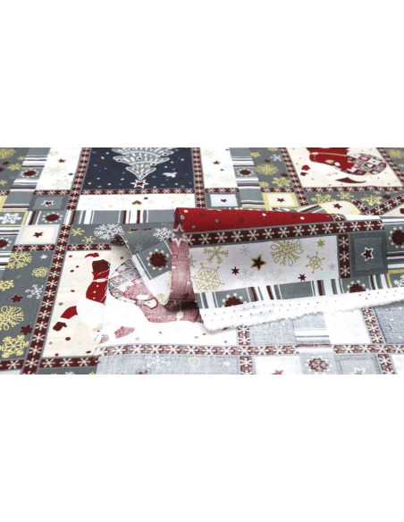 Navidad PatchWork Gris Noel