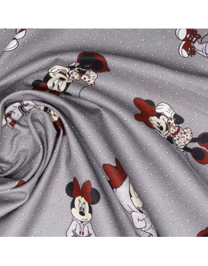 Algodón Minnie Disney Gris