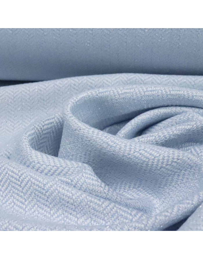 Lana Espigas Celeste Lurex - Imagen 2