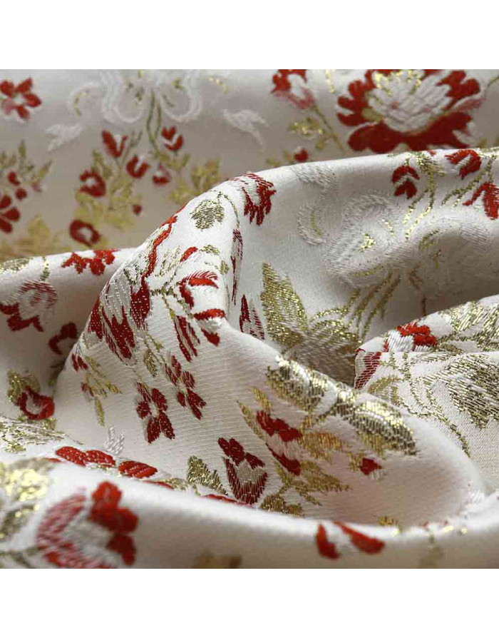 Brocado Blanco Flor Caldera