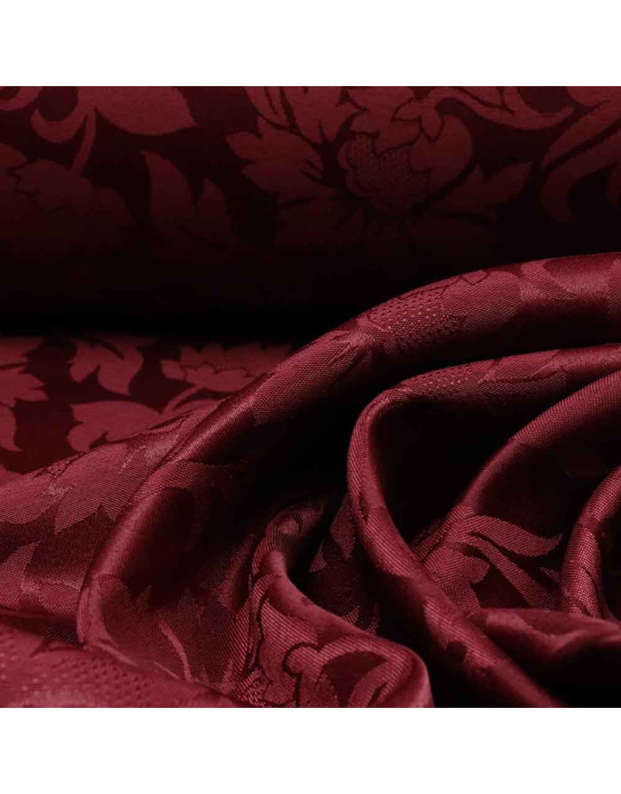 Damasco Burdeos Flor - Imagen 3