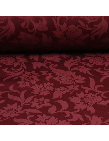 Damasco Burdeos Flor - Imagen 1