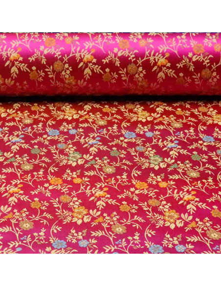 Jacquard Oriental Flor Fucsia - Imagen 1