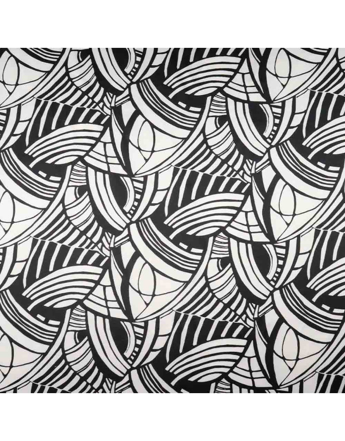 Seda Raso Negra Dibujos