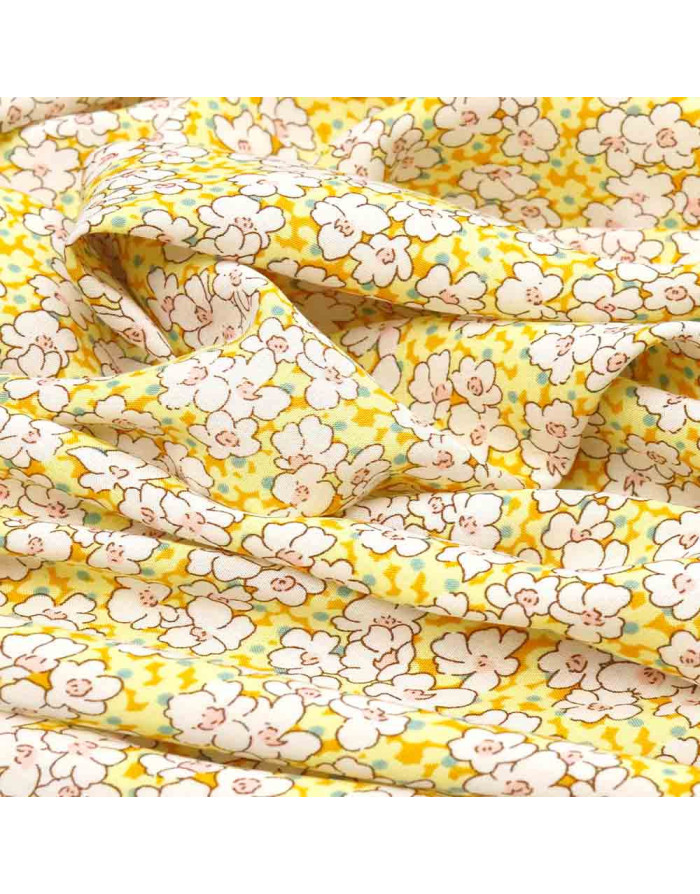 Viscosa Flor Margarita Amarilla