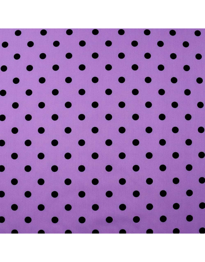 Popelín Malva Lunar Negro Céntimo - Imagen 3