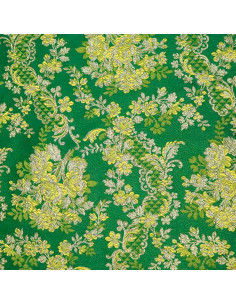 Brocado Verde Oro Flor 2