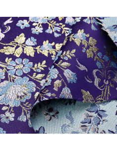 Brocado Morado Flor Celeste 2