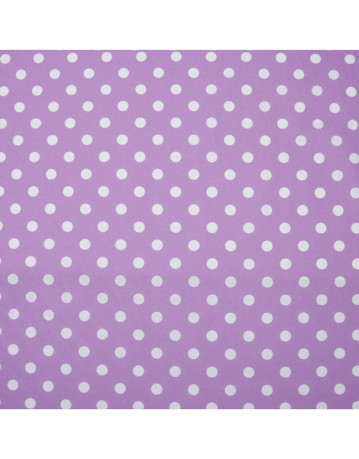 Popelín Malva Lunar Blanco Céntimo - Imagen 3