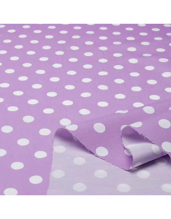 Popelín Malva Lunar Blanco Céntimo - Imagen 2