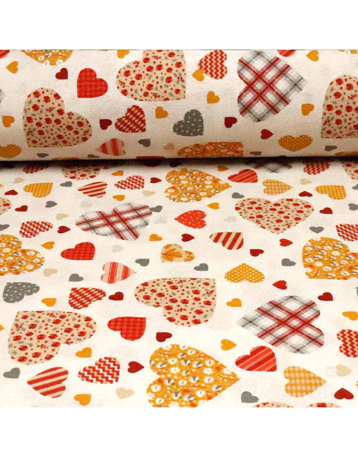 Loneta de Corazones PatchWork - Imagen 1