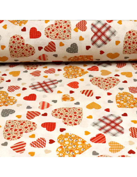 Loneta de Corazones PatchWork - Imagen 1