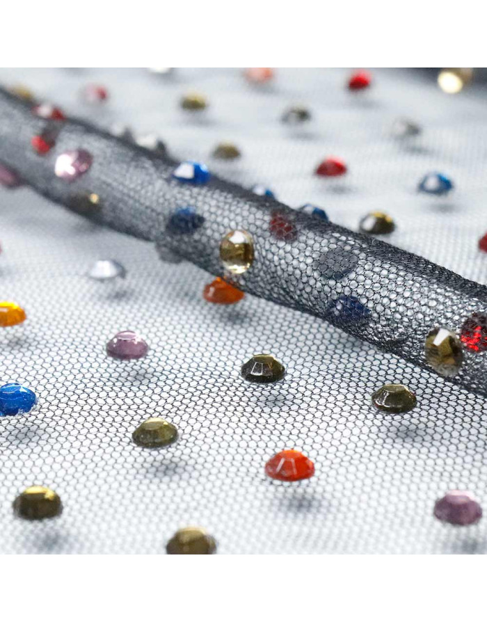 Tul Negro Pedrerías Multicolor - Imagen 2
