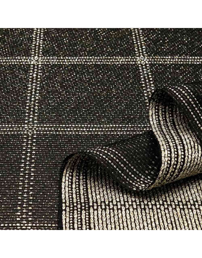 Tela Reversible Lurex Plata