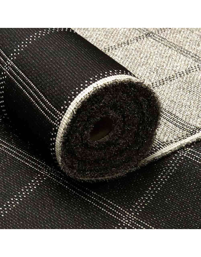 Tela Reversible Lurex Plata