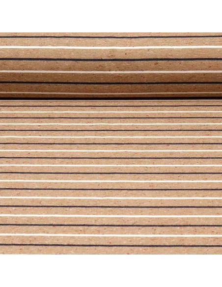 Tela Cheviot Camel Rayas - Imagen 1