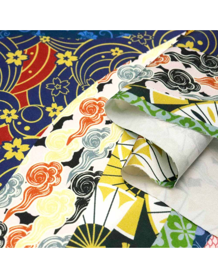 Seda Raso Estampado Asiático