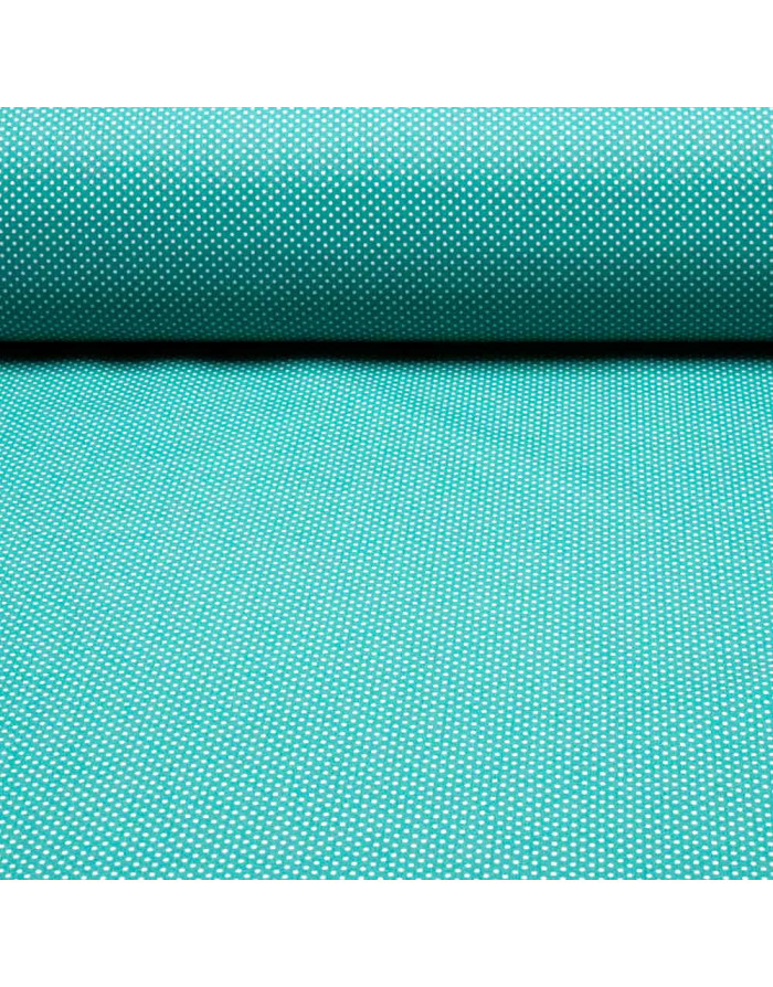 Popelín Verde Agua Alfiler - Imagen 1