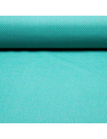 Popelín Verde Agua Alfiler - Imagen 1