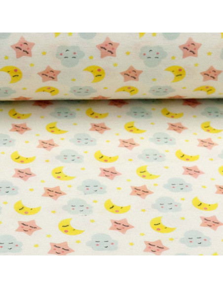 Loneta Digital Estrellas Sueños - Retal - Imagen 1