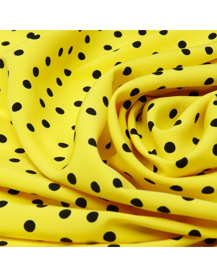 Crespón Amarillo Lunar Negro Lenteja - Imagen 4