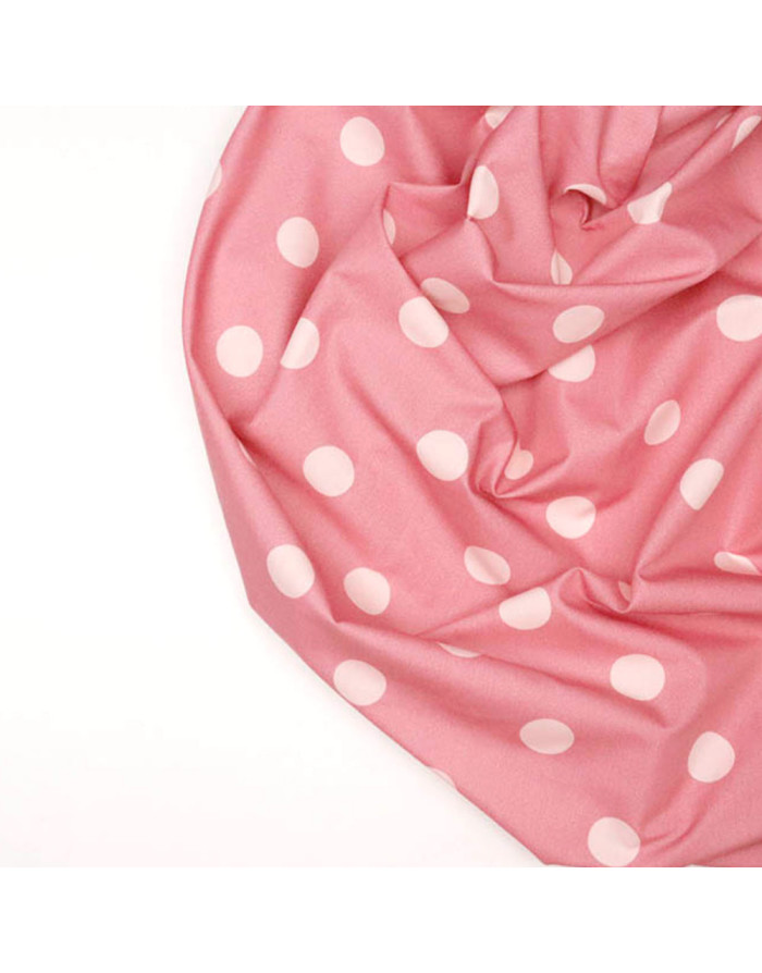 Popelín Maquillaje Lunar Rosa Nude Big