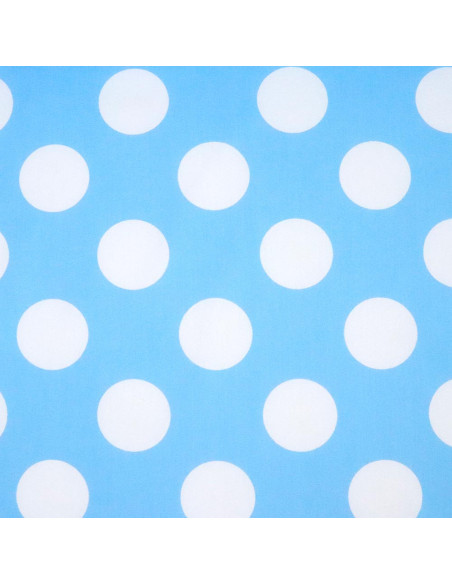 Popelín Celeste Galleta Blanca Popelín Celeste Galleta Blanca