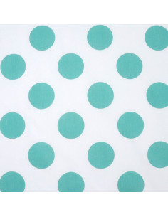 Popelín Blanco Galleta Verde Agua 2