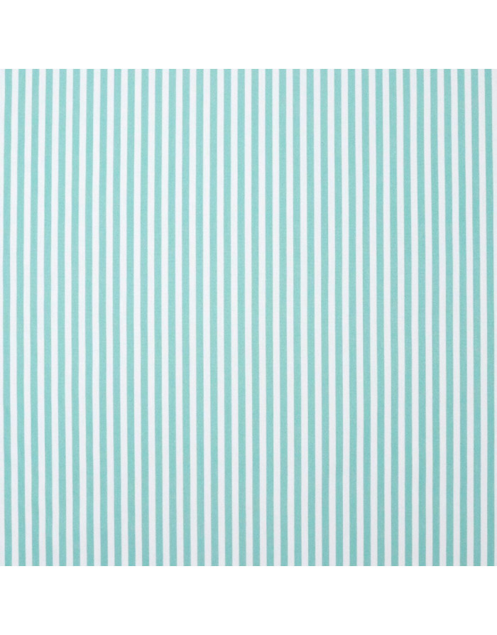 Popelín Rayas Verde Agua Fina