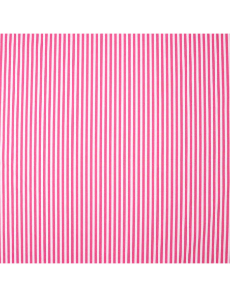 Popelín Rayas Rosa Fucsia Fina - Imagen 2