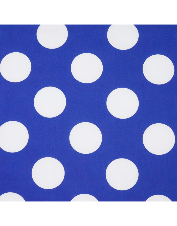 Popelín Azulino Galleta Blanca