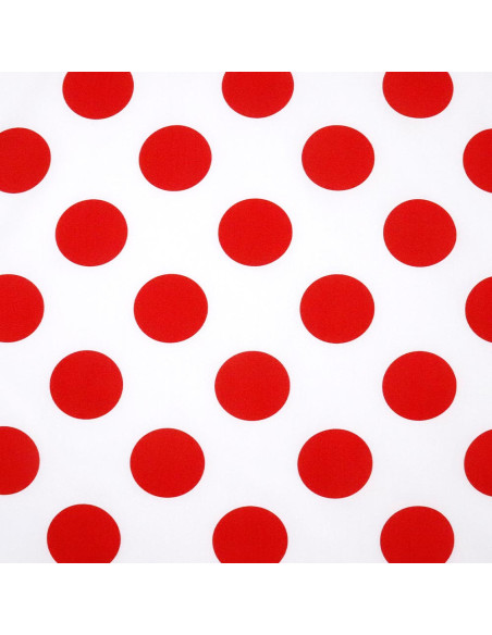 Popelín Blanco Galleta Roja - Imagen 3